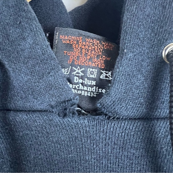 Vintage Y2K Harley Davidson Flames Faded Hoodie Large - Picture 7 of 8